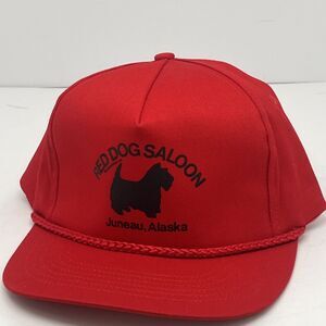 Vintage 90s Red Dog Saloon Juneau Alaska Cap Hat Snapback - NEW